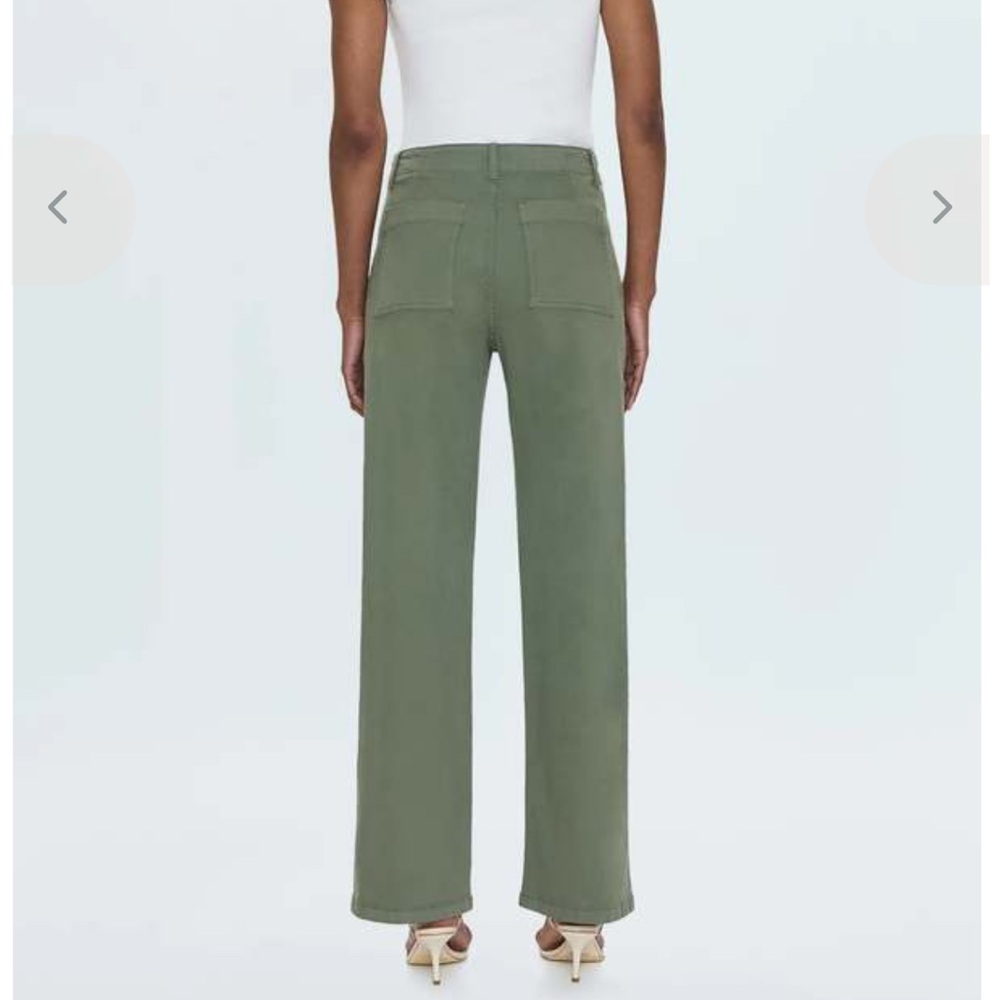 Pistola Nicole Wide Leg High Rise Pant Soft Olive - Picture 2 of 11